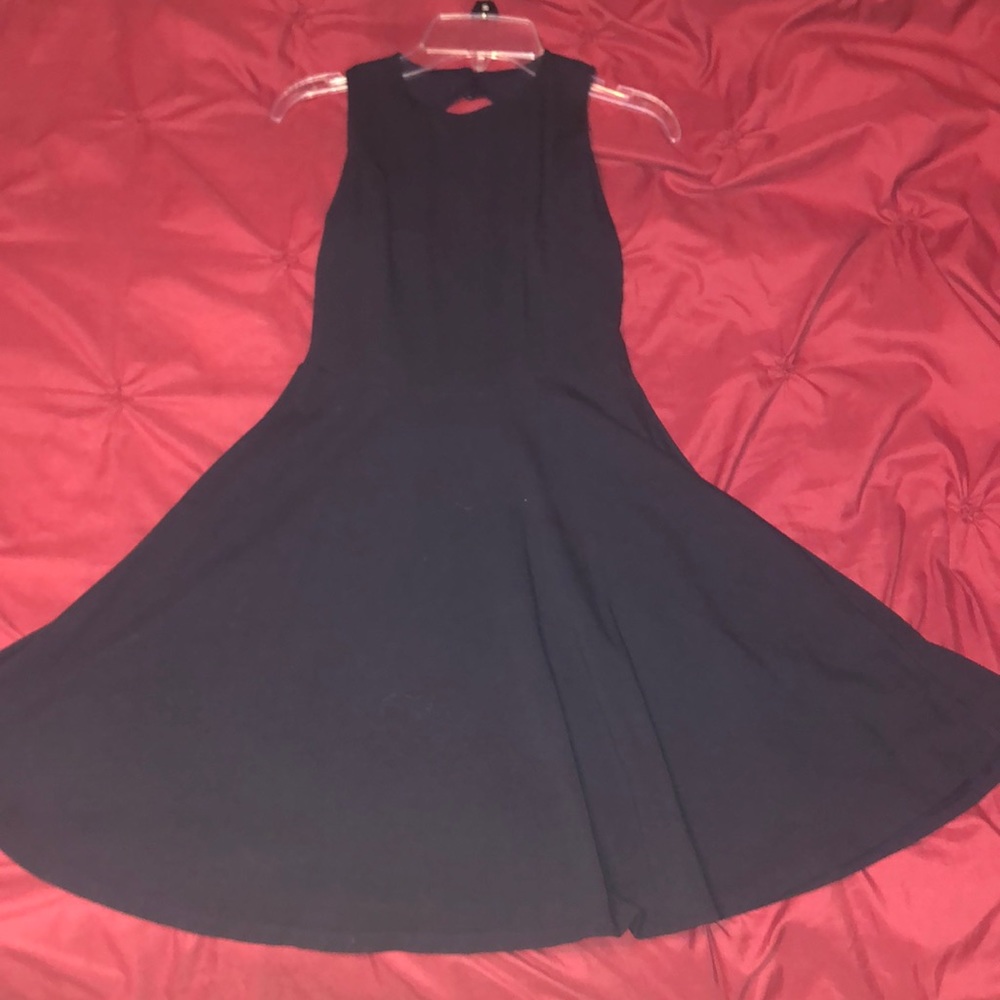 Navy blue skater dress